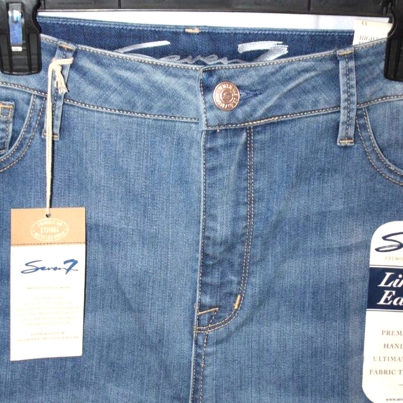 NWT Seven Limited Edition High Rise Slim Straight Leg Jeans - Picture 3 of 15